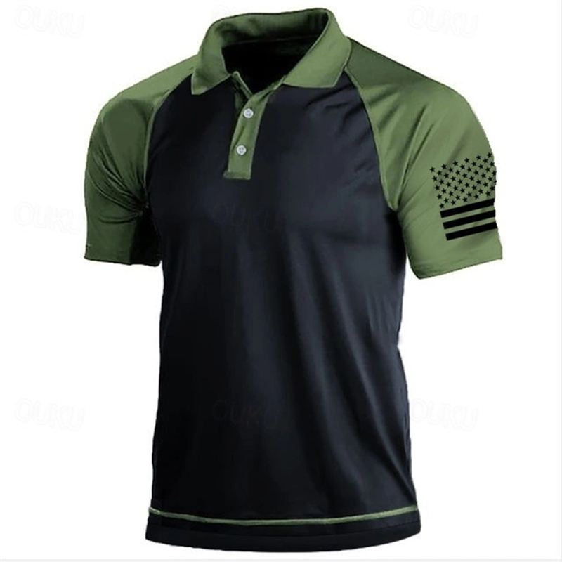 3D Print USA Flag Pattern Polo - Golf Equipment Wholesale 评论和价格