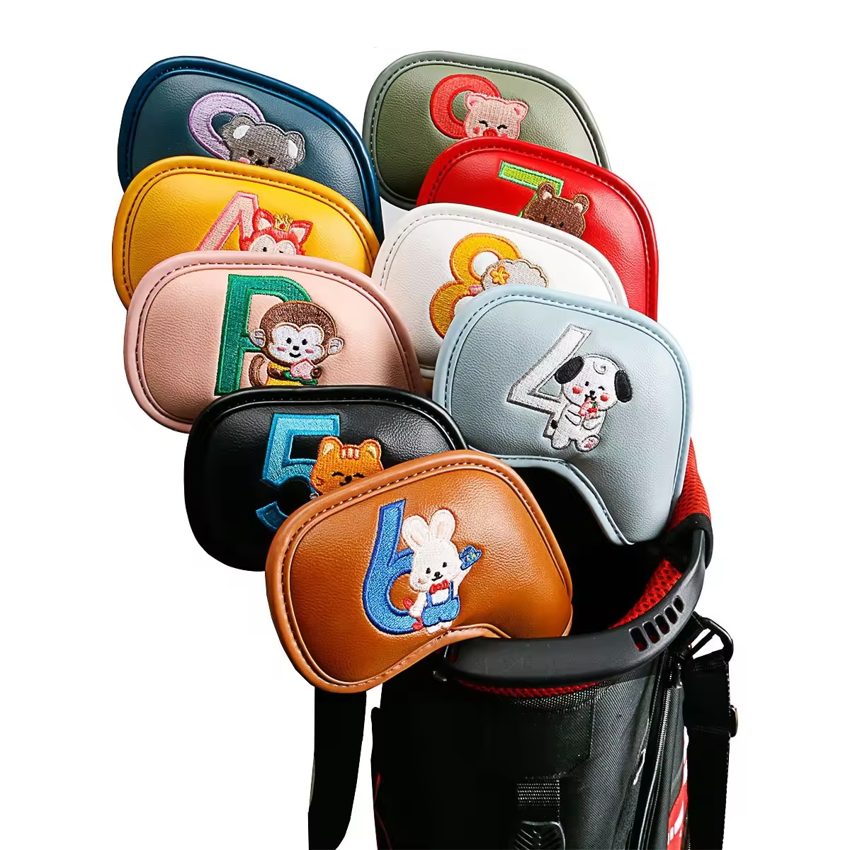 9Pcs Cute Cartoon Animal Golf  - Golf Equipment Storage 评论和价格