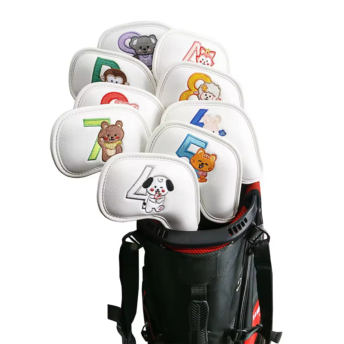 9Pcs Cute Cartoon Animal Golf  - Golf Equipment Storage 评论和价格