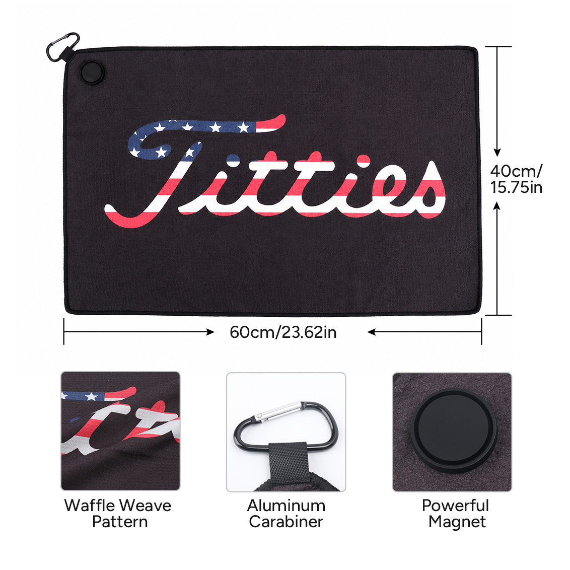 American Flag Magnetic Golf To - Golf Towel Waffle 评论和价格