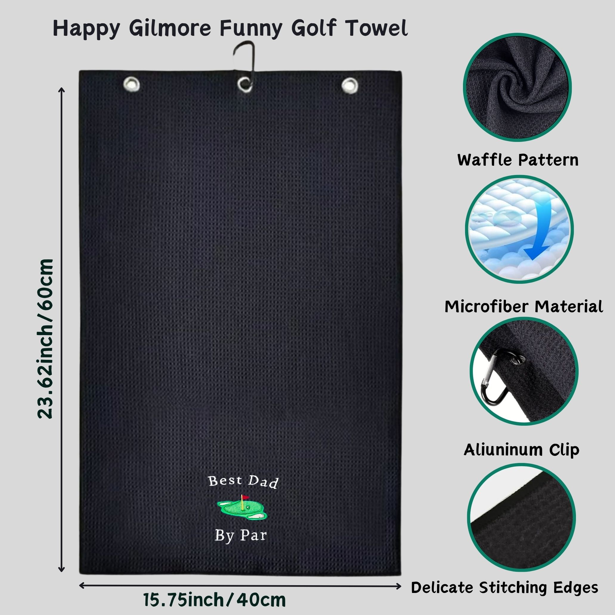 Best Dad Microfiber Premium Go - Golf Towel Waffle 评论和价格